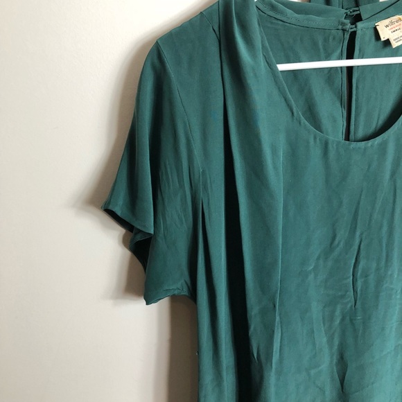 Aritzia Wilfred Emerald Green Silk Dress - Picture 4 of 7
